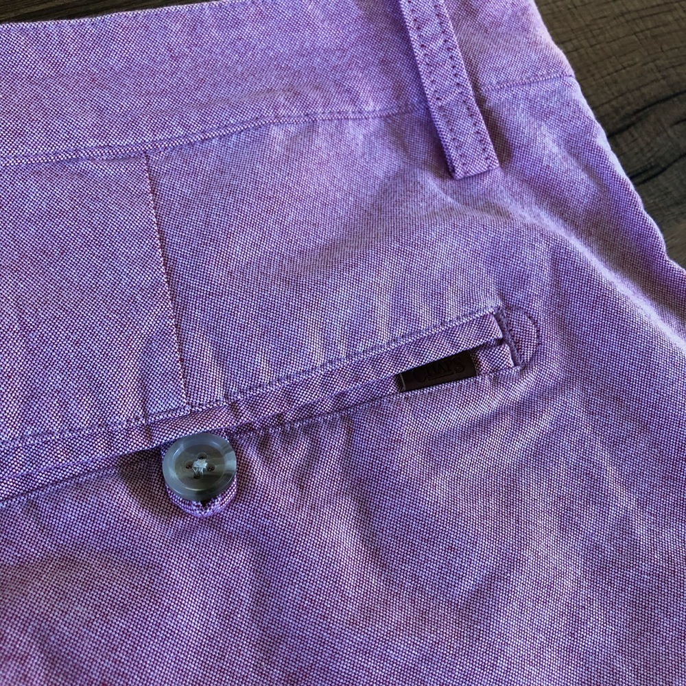 Bermuda Oxford shorts stretch pink chambray size 40 waist - Picture 10 of 10